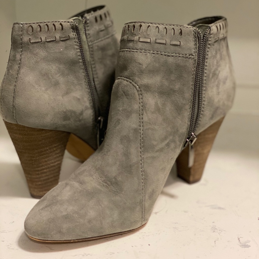 Gray suede Vince camuto booties